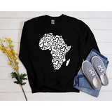 Hearted Large Africa Sweatshirt