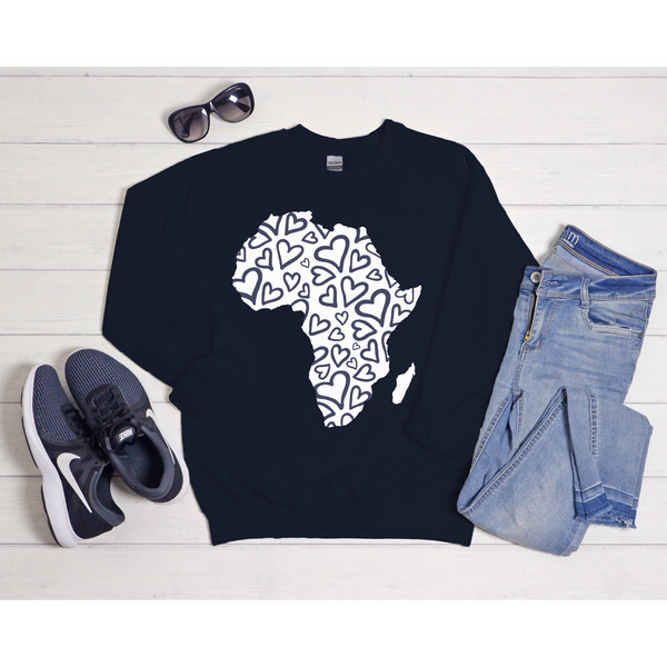 Hearted Large Africa Sweatshirt